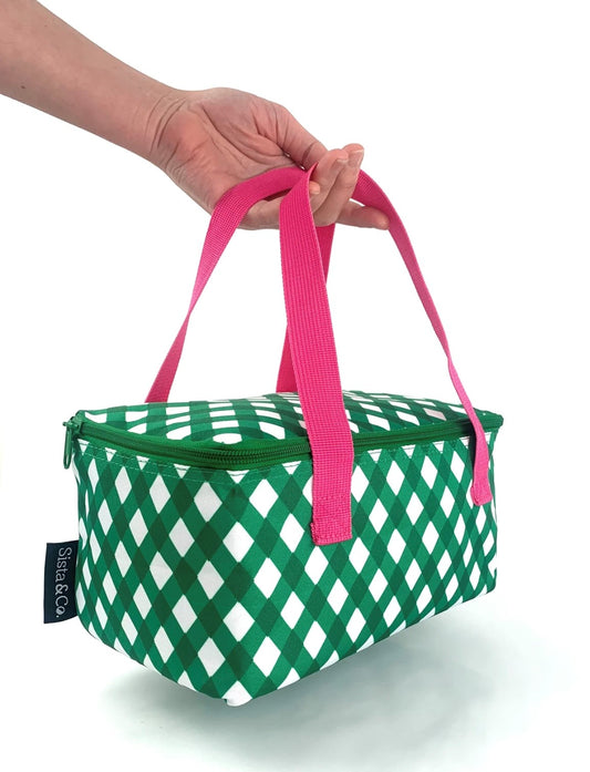 Sista&Co. Lunch Bag Green/Raspberry