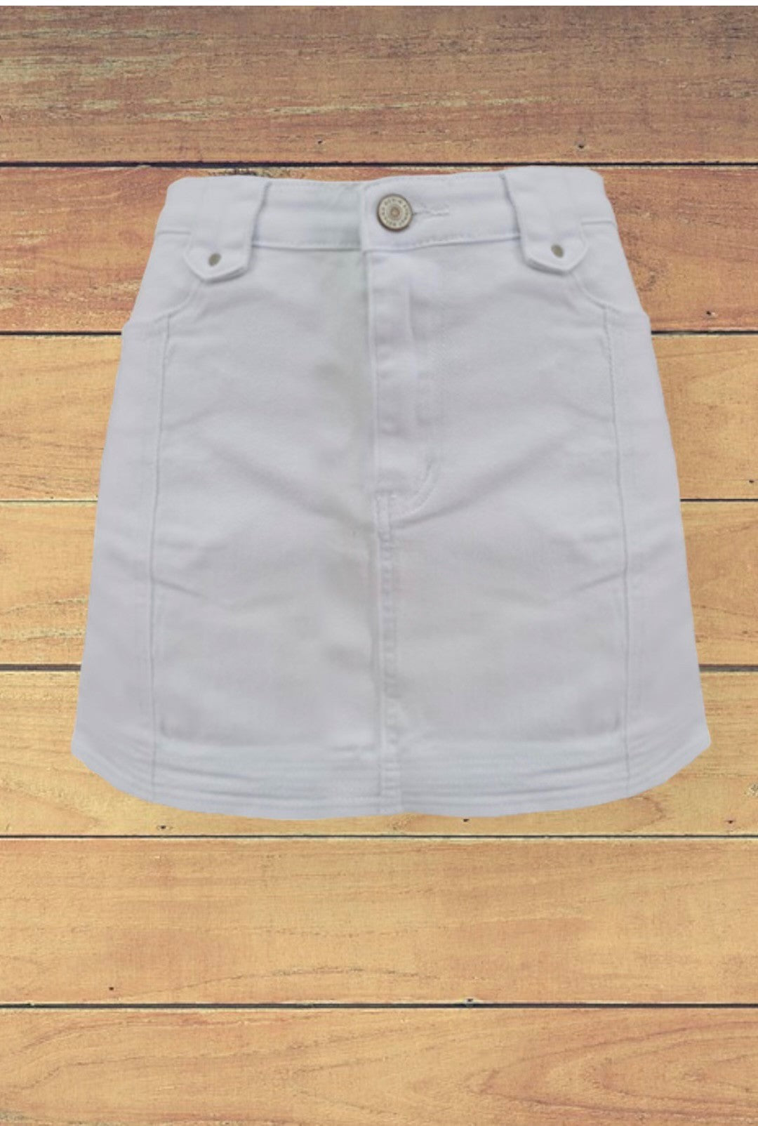 Refuge Denim White Skirt
