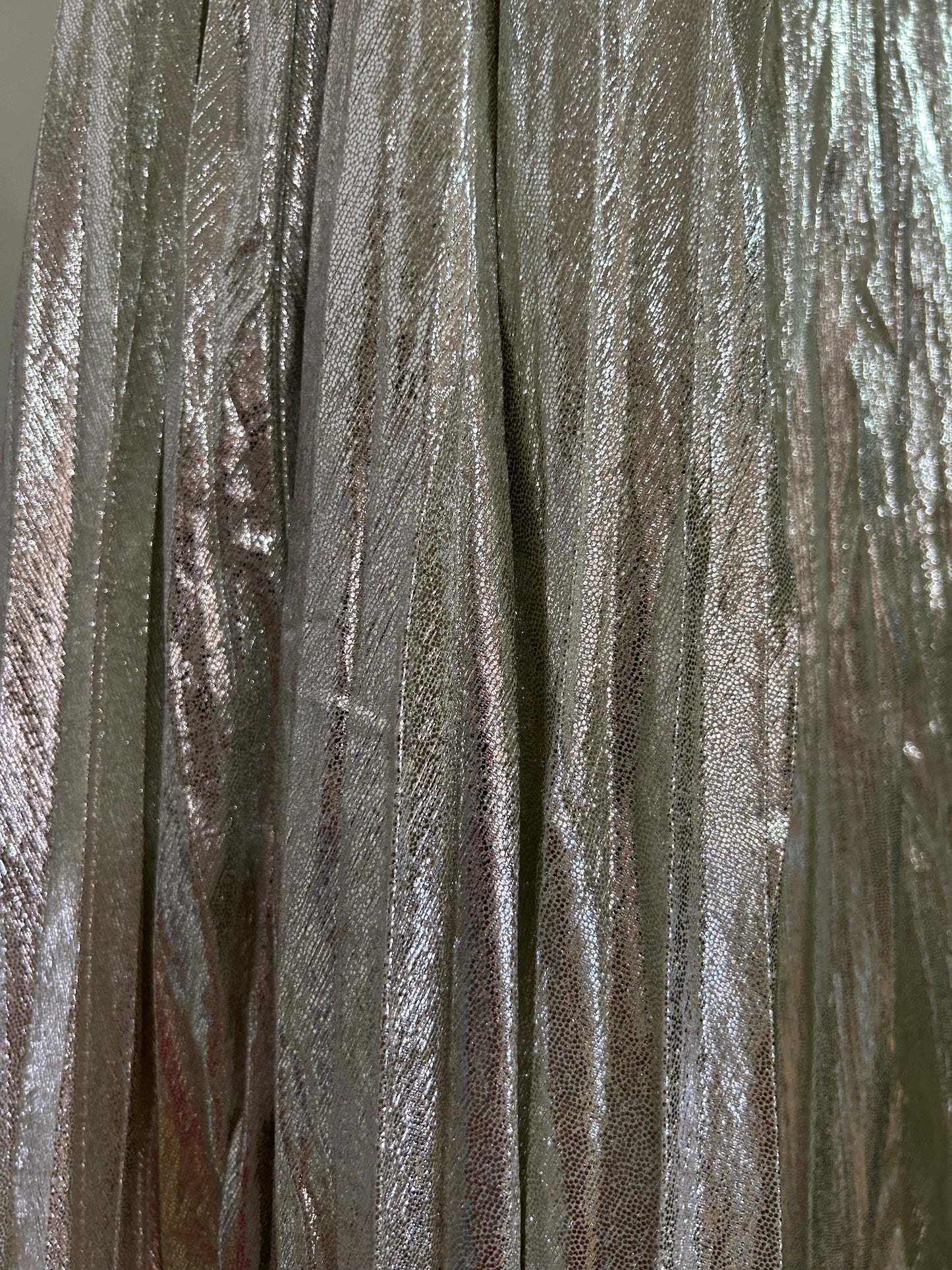 Fria the Label Sparkle Silver Pleated Skirt