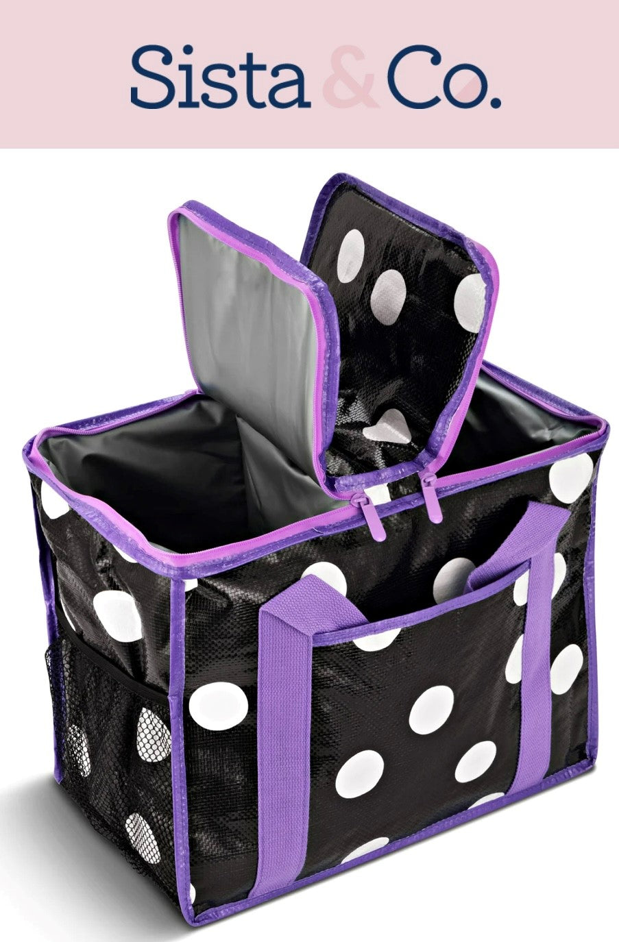 Sista&Co. The Original Family Cooler Bag - Black/Purple