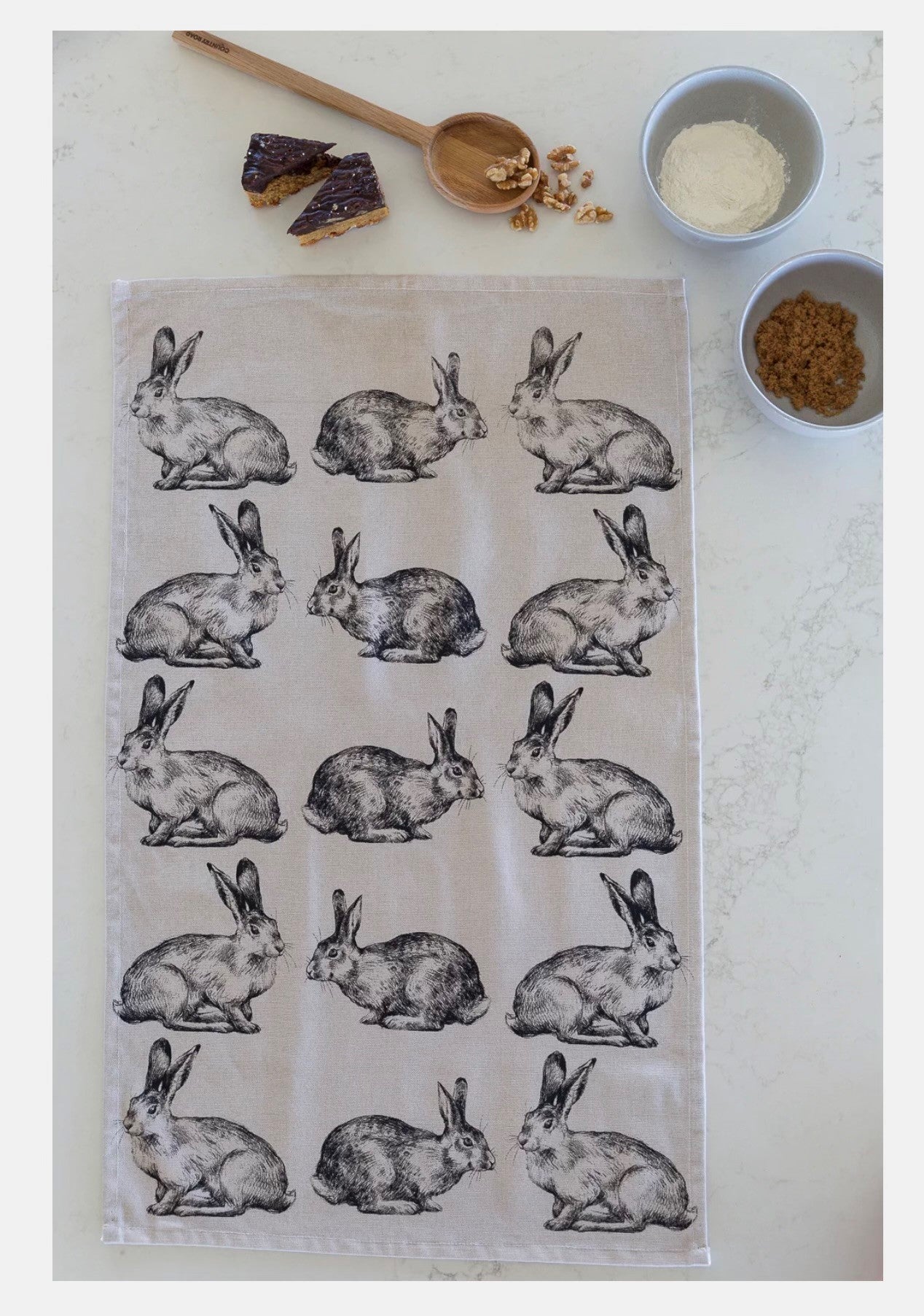 Hares Cotton Tea Towel