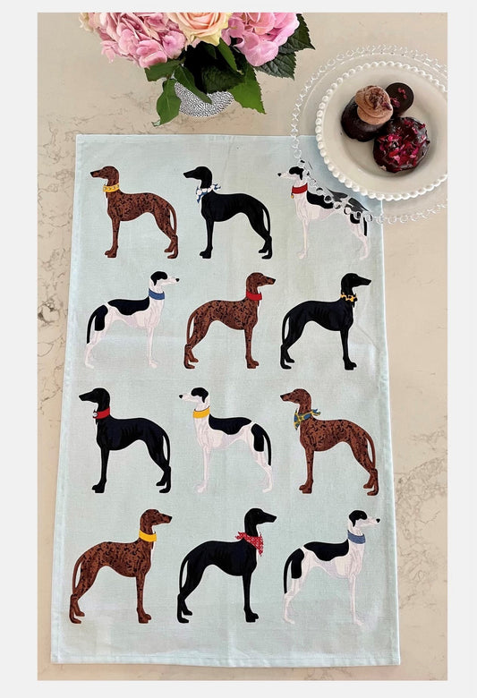 Greyhounds Cotton Tea Towels