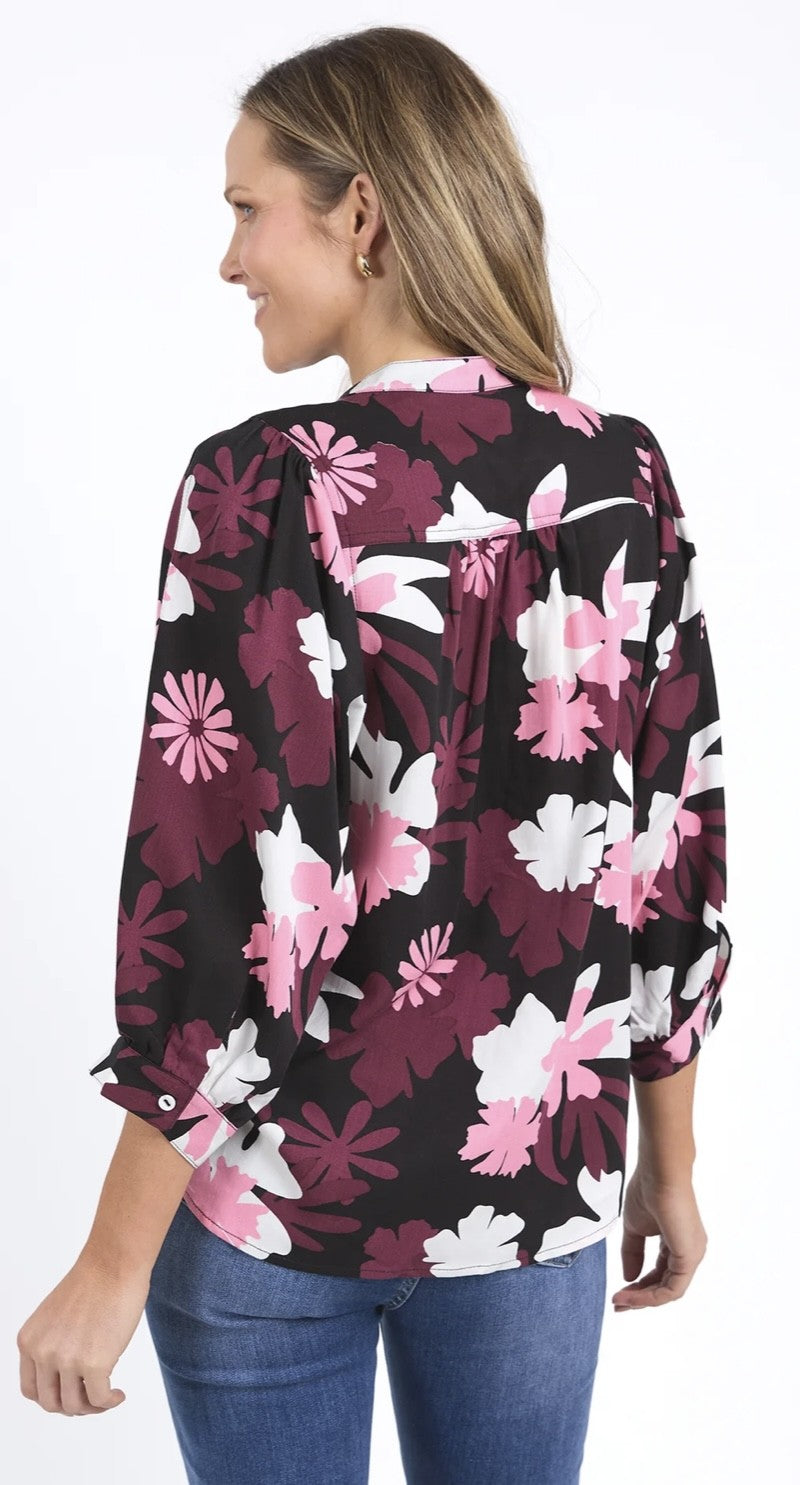 ELM Hadley Floral Top Hadley Floral Print 8158014.BLK