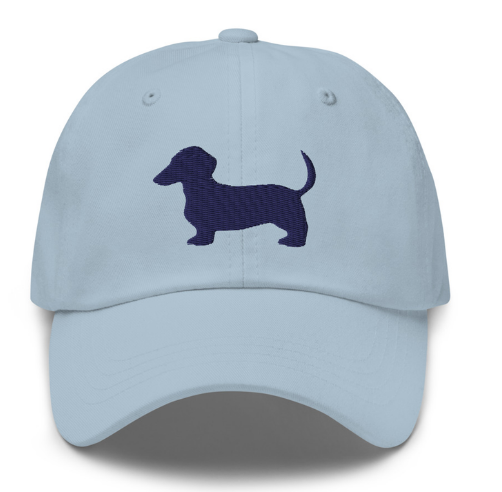 Sutton Sisters Australia Light Blue/Navy Dachshund Cap