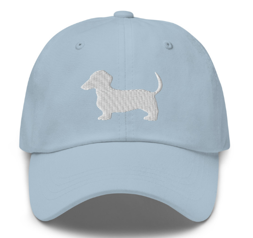 Sutton Sisters Australia Light Blue/White Dachshund Cap