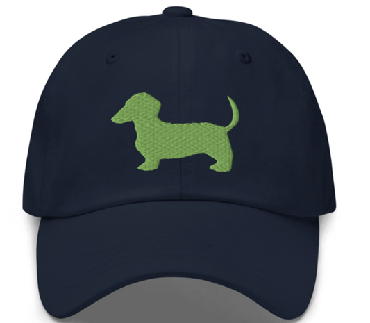 Sutton Sisters Australia Navy/Kiwi Green Dachshund Cap