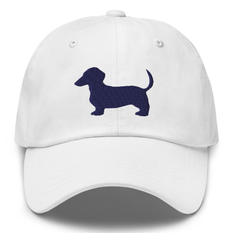 Sutton Sisters Australia White/Navy Dachshund Cap