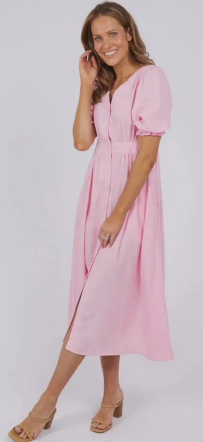 Elm Christina Midi Dress Sherbert Pink 8103029
