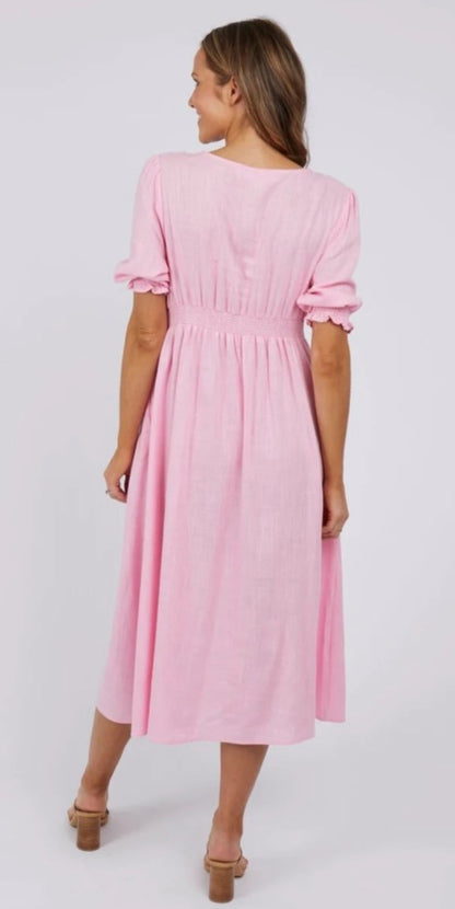 Elm Christina Midi Dress Sherbert Pink 8103029