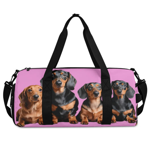 Pink Dachshund Duffle Bag