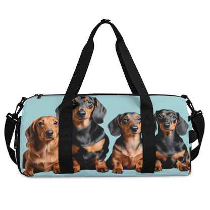 Blue Dachshund Duffle Bag