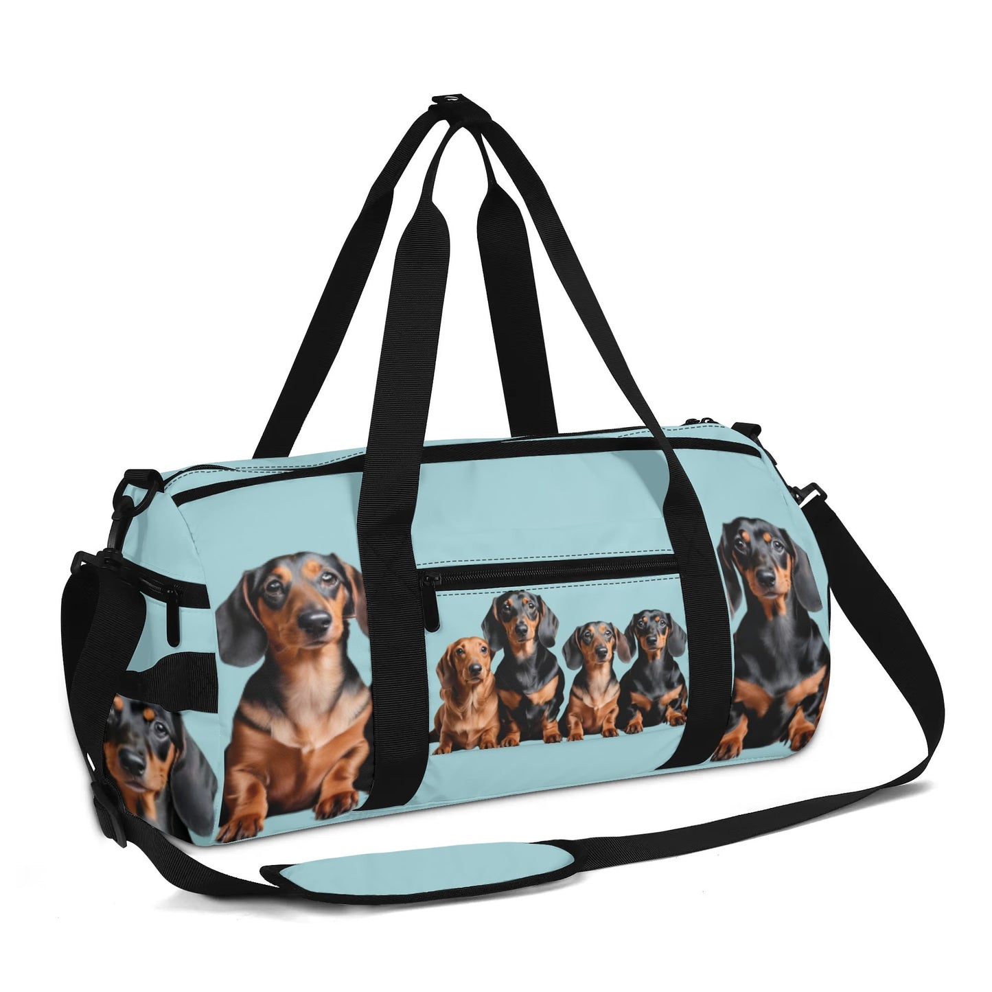 Blue Dachshund Duffle Bag