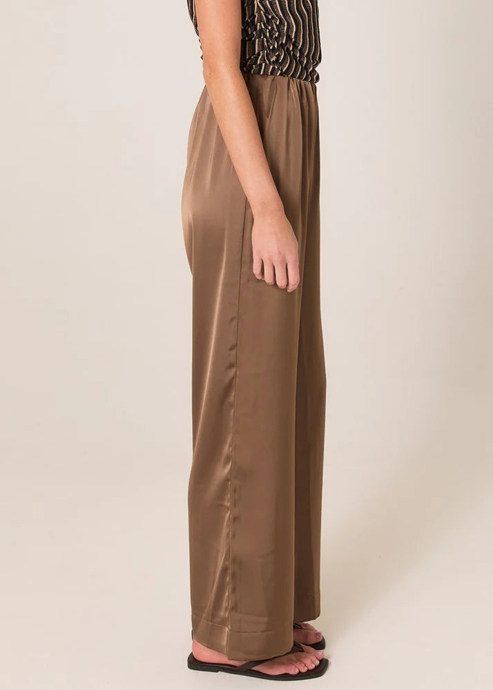 Fate + Becker Dahlia Satin Pant - Bronze