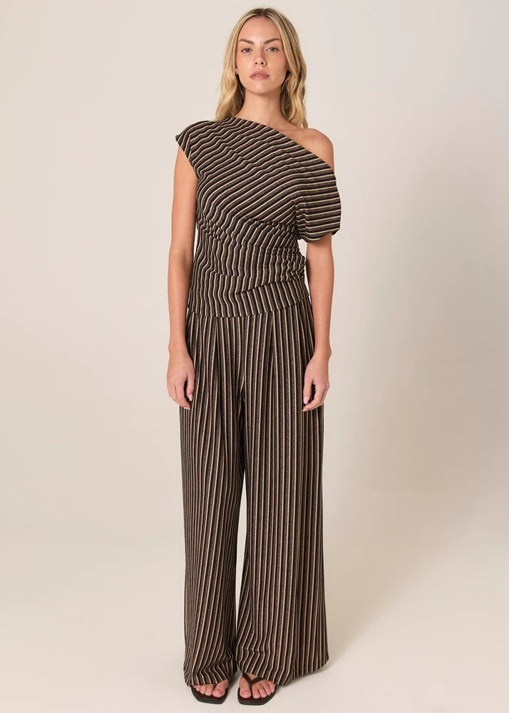Fate + Becker Everlyn Metallic Jersey Top - Multicolour