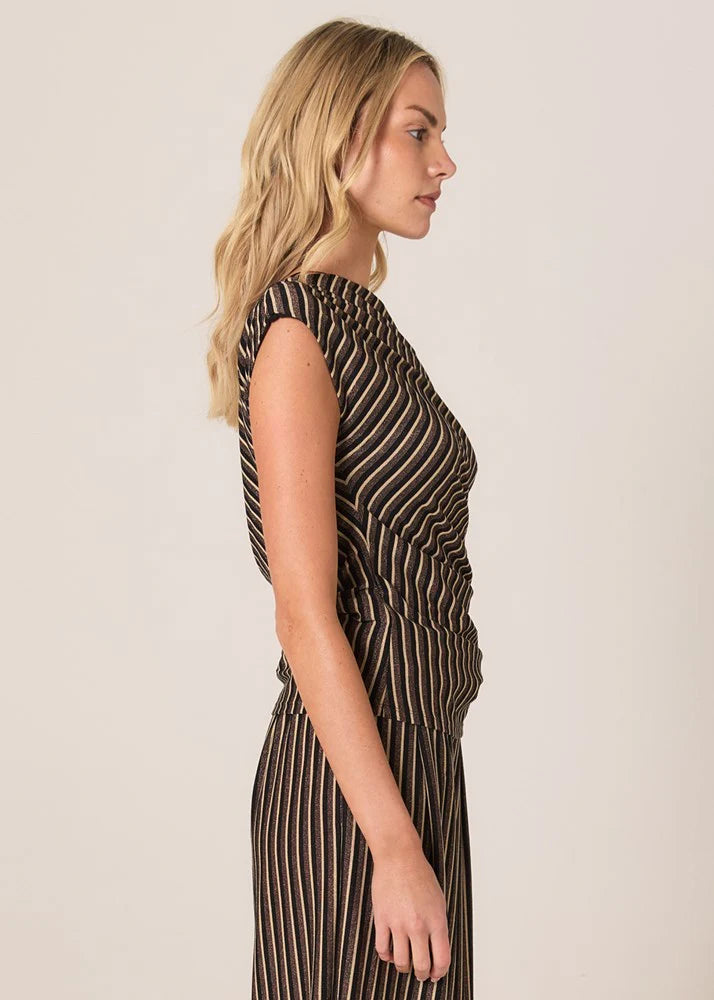 Fate + Becker Everlyn Metallic Jersey Top - Multicolour