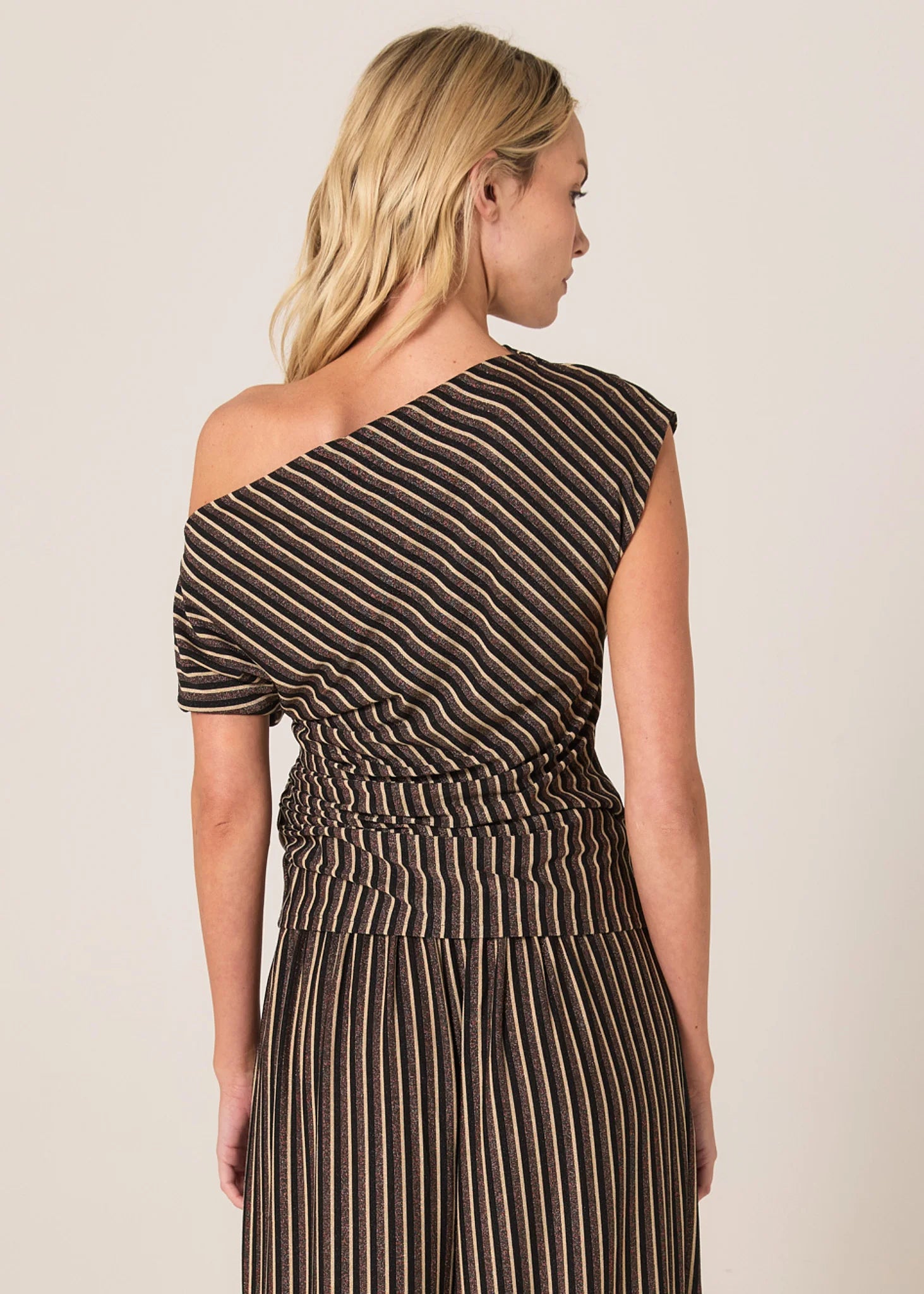 Fate + Becker Everlyn Metallic Jersey Top - Multicolour