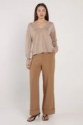 Fate + Becker Oriane Sparkle V-Neck Knit - Gold