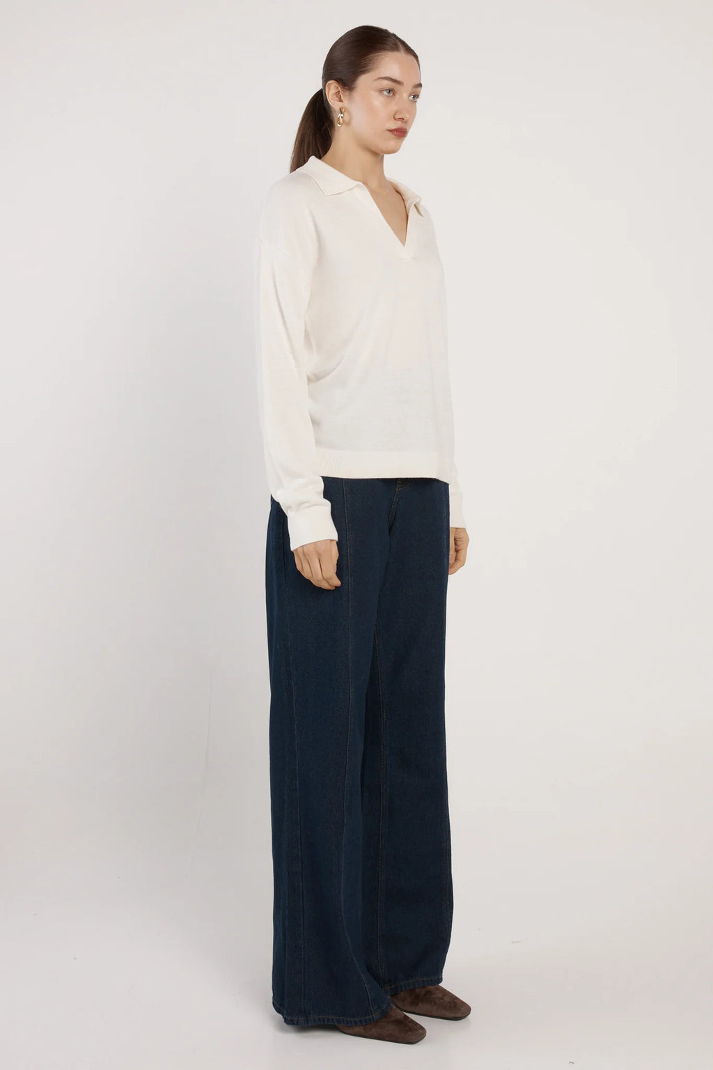 Fate + Becker Solenne Polo Knit - Cream