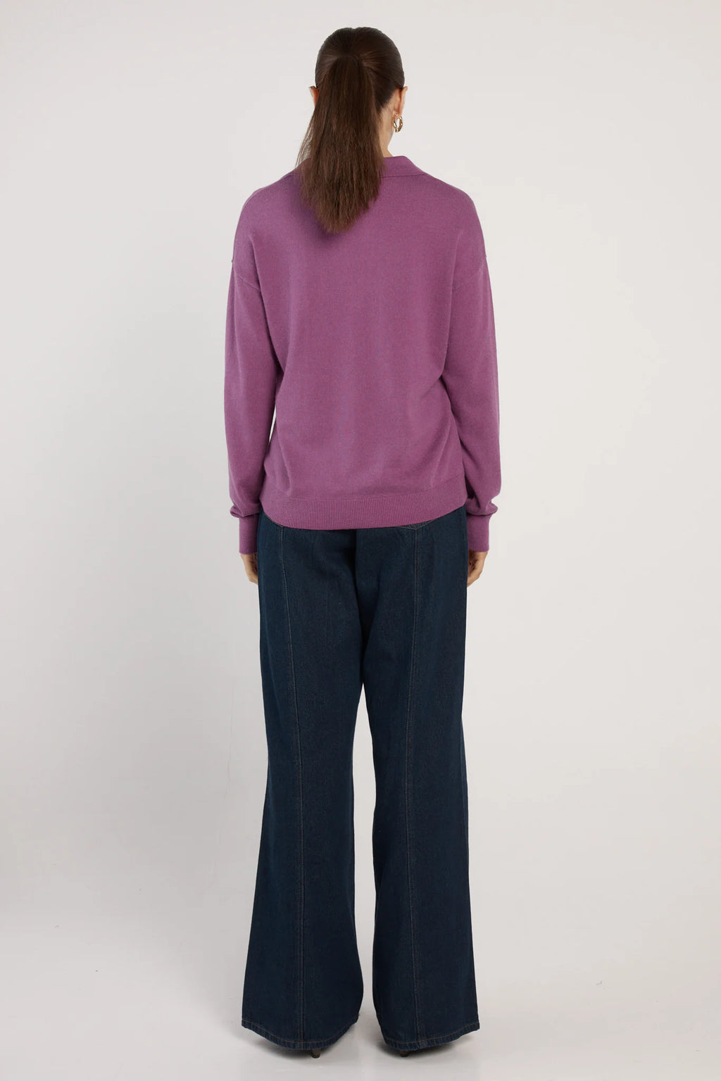 Fate + Becker Solenne Polo Knit - Magenta