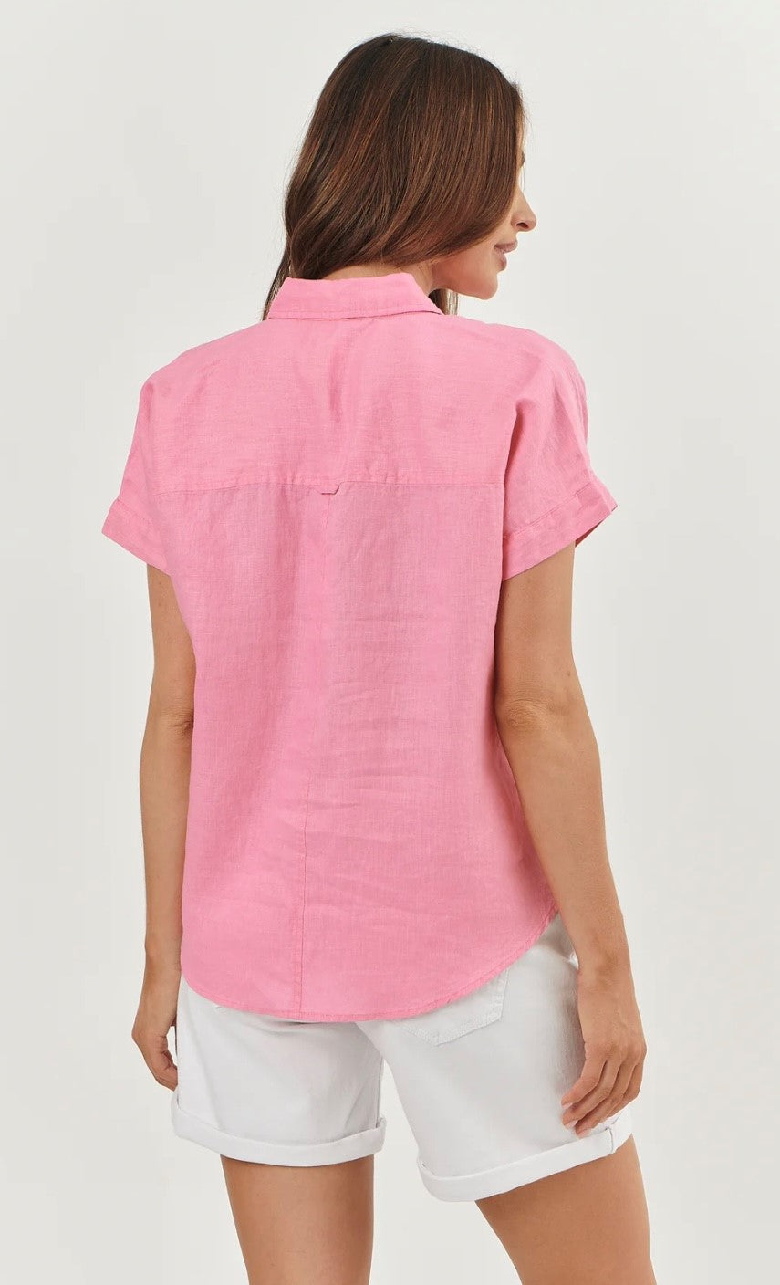Enveloppe Linen Shirt - Pink