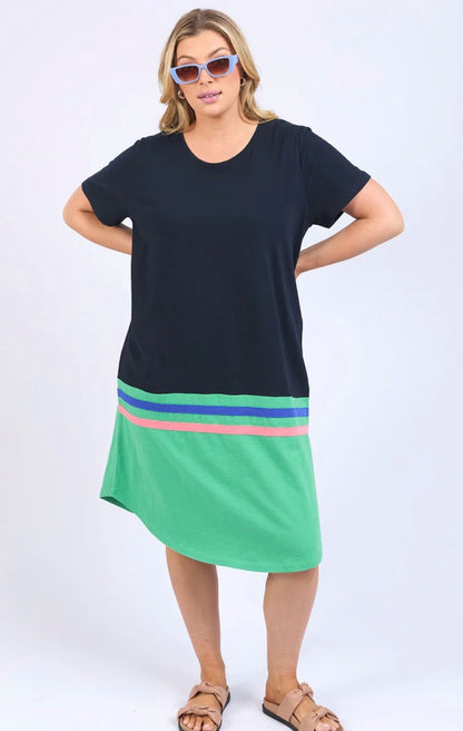 ELM Rhea Tee Dress 8128012.NAVY