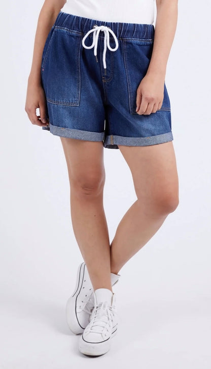 ELM Emma Relaxed Denim Short Dark Blue Wash 81D1238.DBLU