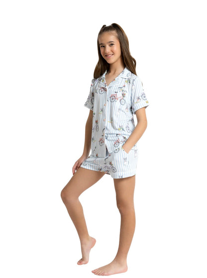 Souluna Girl's Tour De Frenchie PJ Set