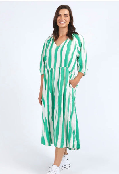 ELM SPRITZ STRIPE DRESS 8149035.GREB