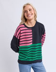 ELM  EFFIE MIXED KNIT 8158026.TURQ