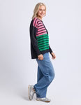 ELM  EFFIE MIXED KNIT 8158026.TURQ