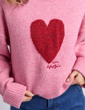 ELM Intarsia Heart Knit Quartz Pink 8177007.QRTZ