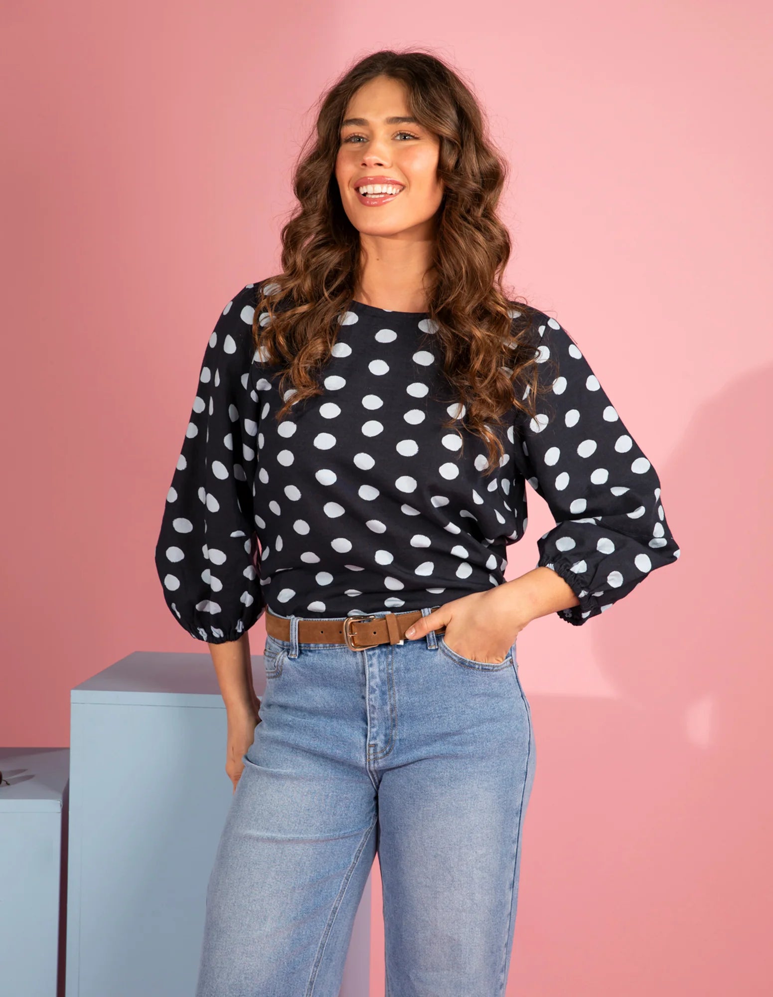 ELM Dotty Top Classic Navy Spot 8177012.CNAV