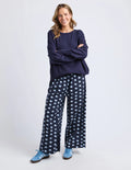 ELM Sunny Long Sleeve Knit Top Classic Navy 8177038.CNAV