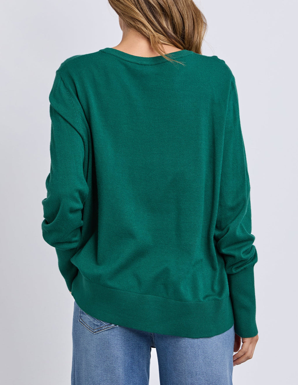 ELM Sunny Long Sleeve Knit Top Turquoise 8177038.TURQ