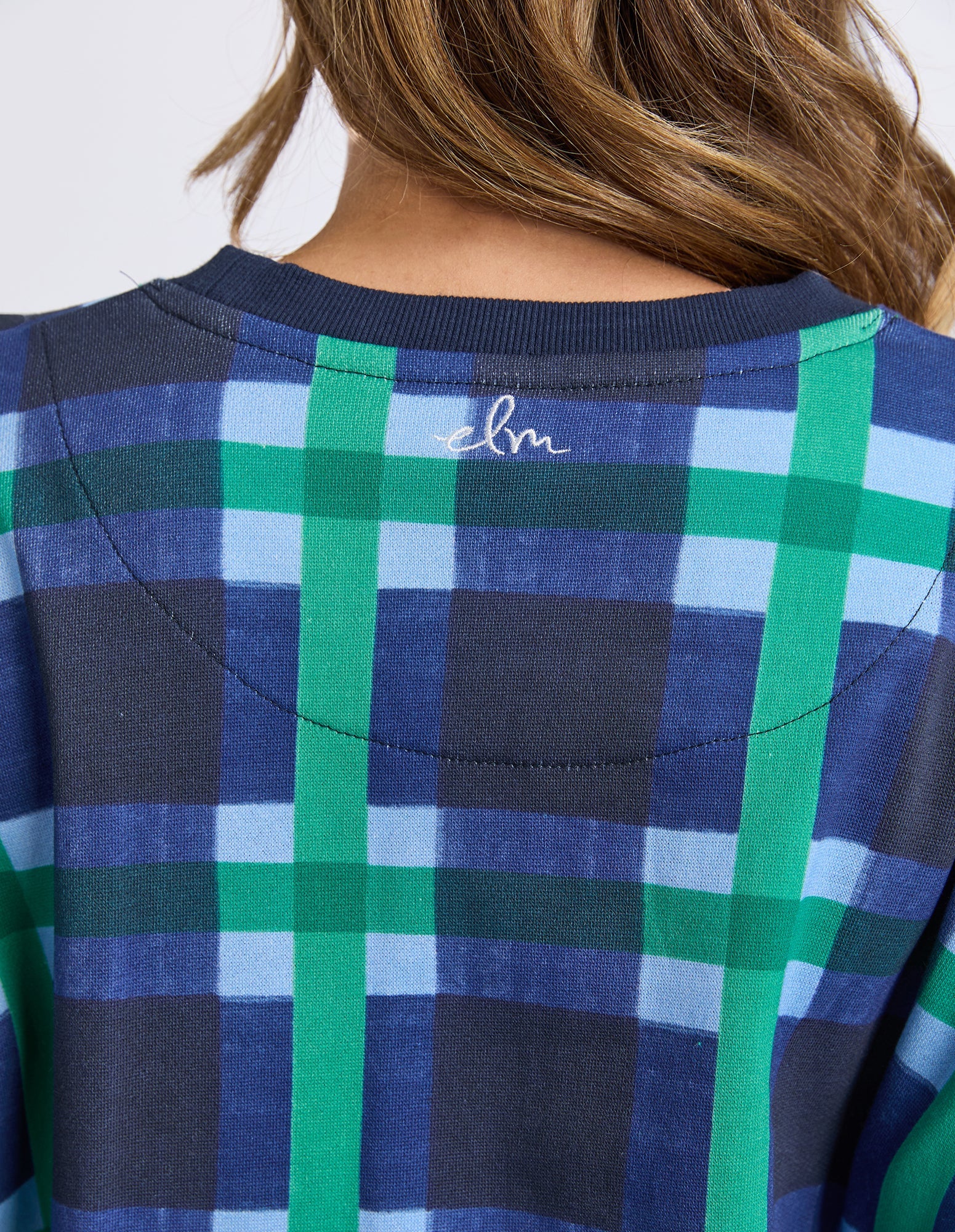 ELM Bari Crew Blue Check 8177061.MULT