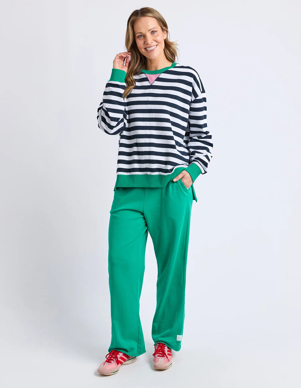 ELM Maps Crew Navy & White Stripe 8177066.NAVY