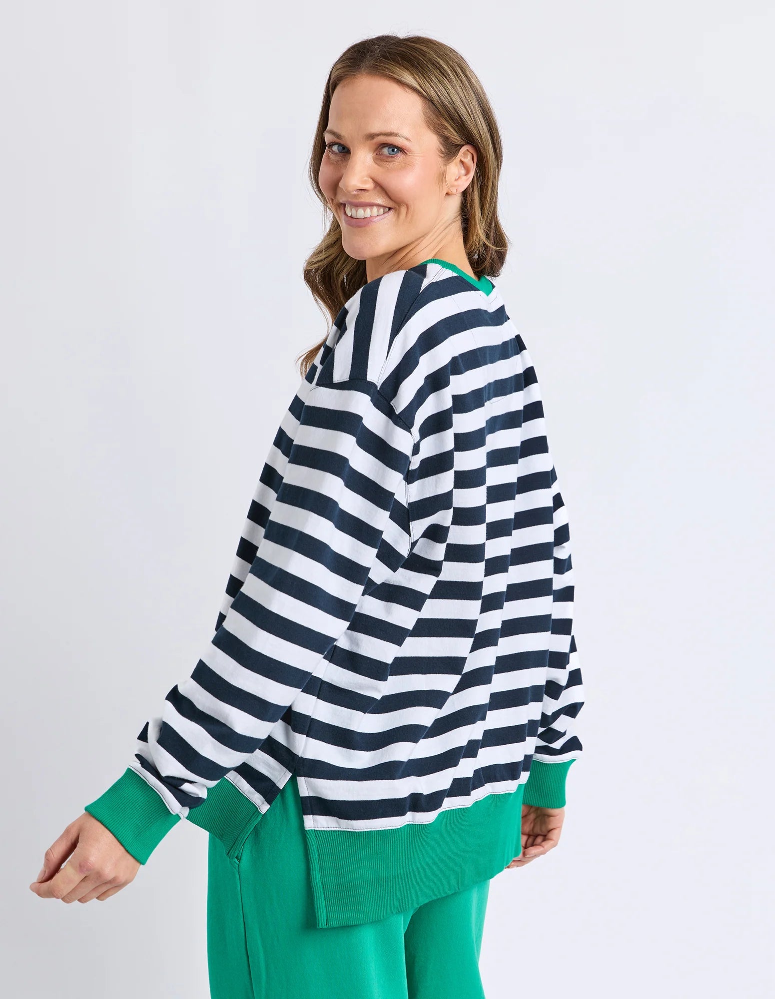 ELM Maps Crew Navy & White Stripe 8177066.NAVY