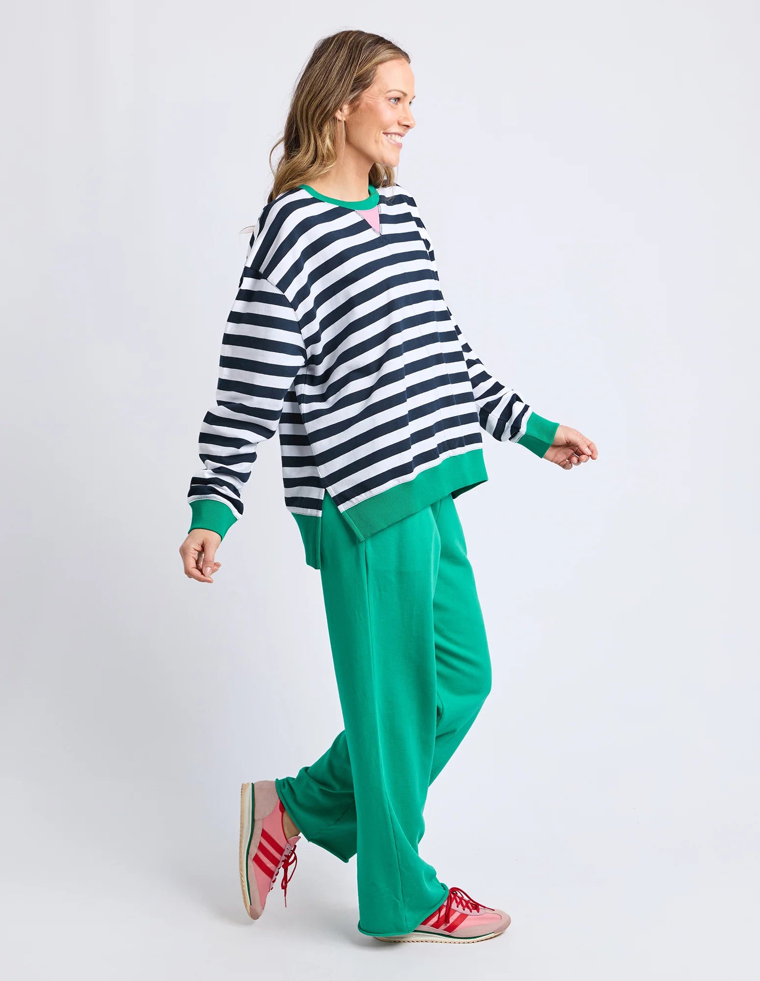 ELM Maps Crew Navy & White Stripe 8177066.NAVY
