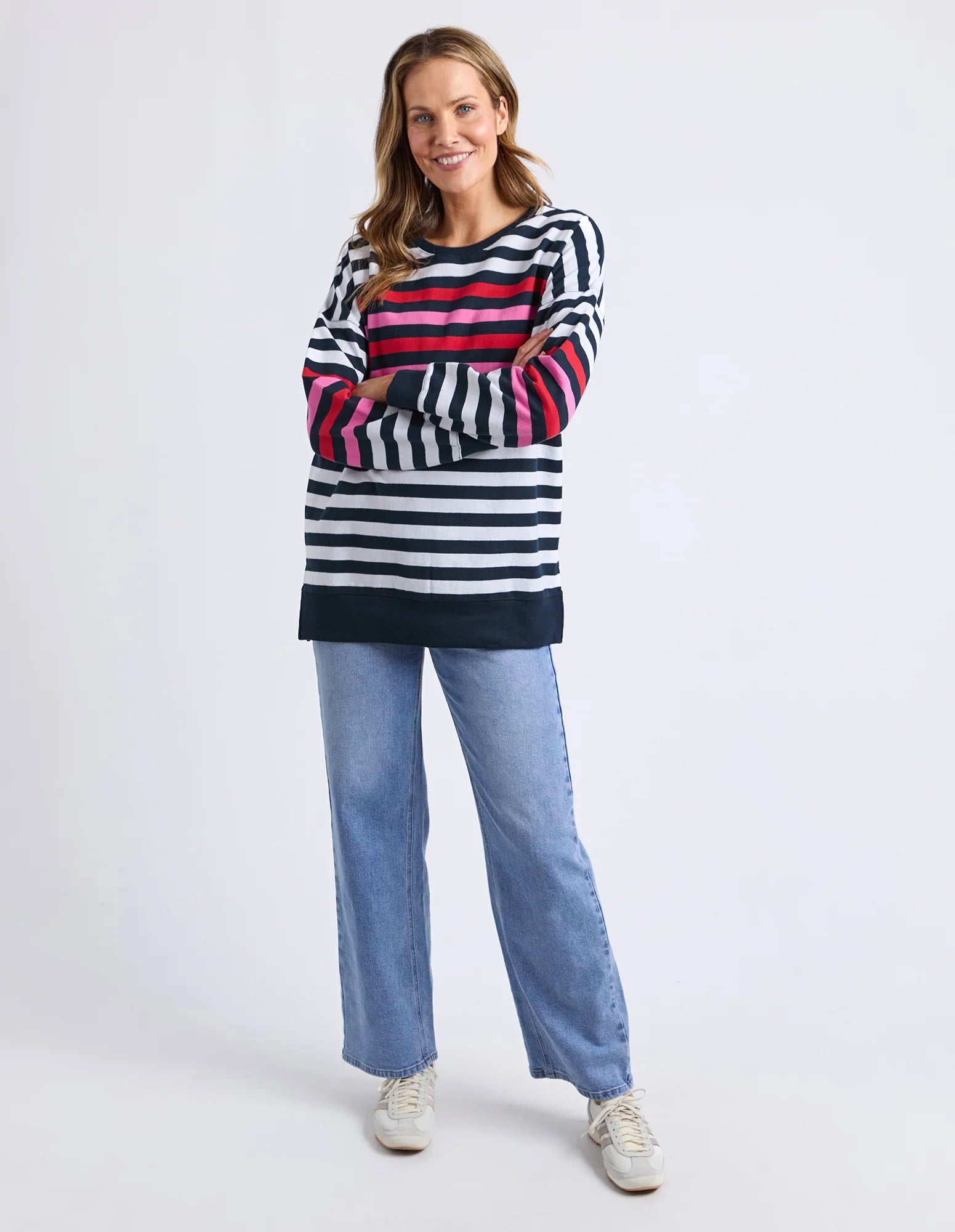 ELM Lollipop Crew Navy & White Stripe 8177075.STR
