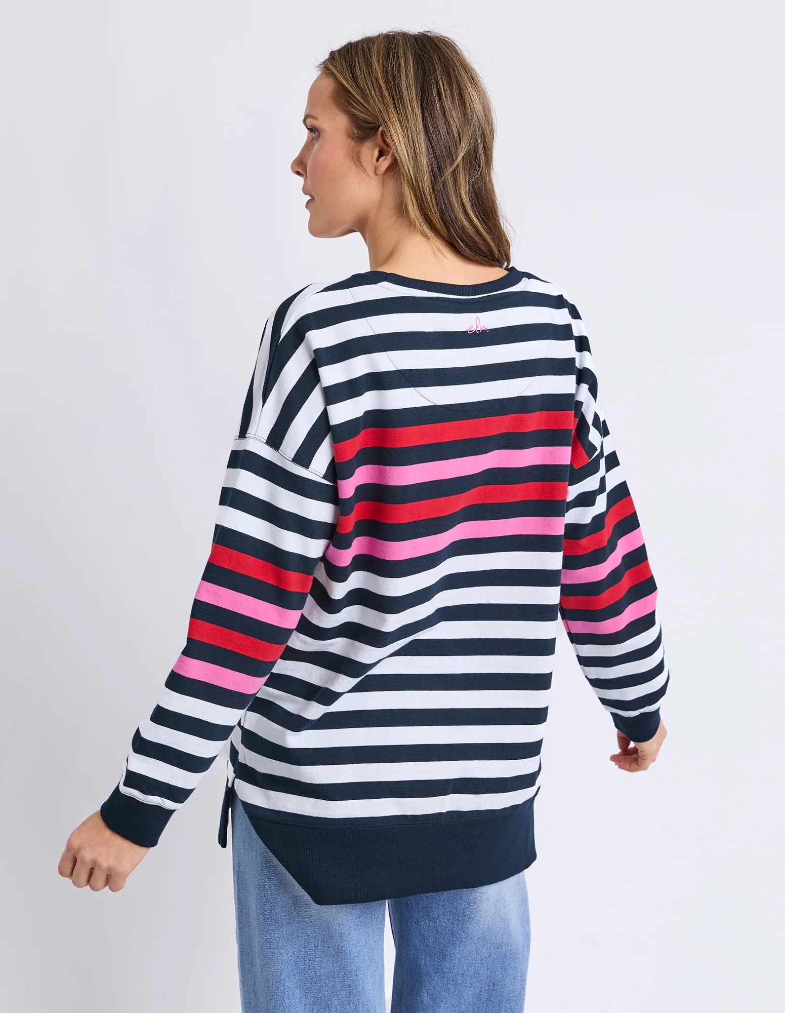 ELM Lollipop Crew Navy & White Stripe 8177075.STR