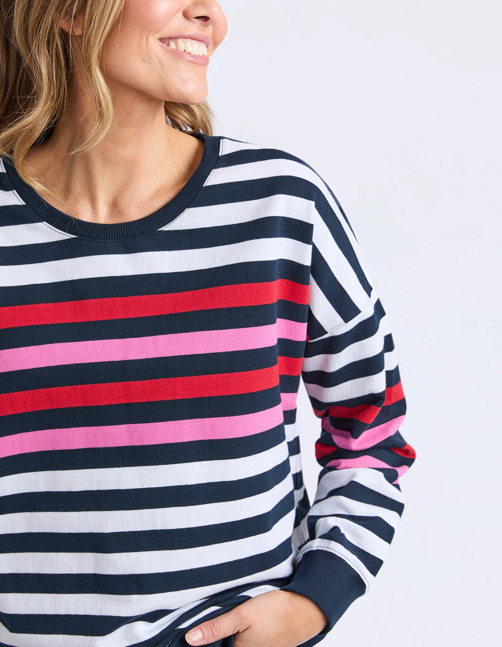 ELM Lollipop Crew Navy & White Stripe 8177075.STR