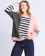 ELM Freja Knit - Navy Block Stripe 8178002.NAVY