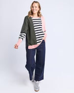 ELM Freja Knit - Navy Block Stripe 8178002.NAVY