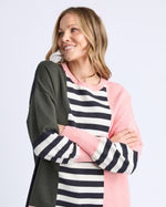 ELM Freja Knit - Navy Block Stripe 8178002.NAVY