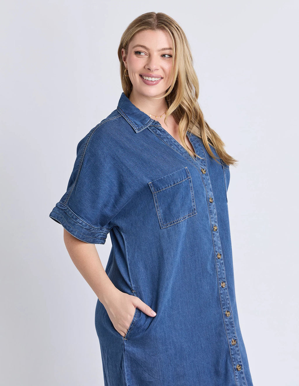 ELM Demi Denim Dress Dark Blue Wash 81D1599.DBLU