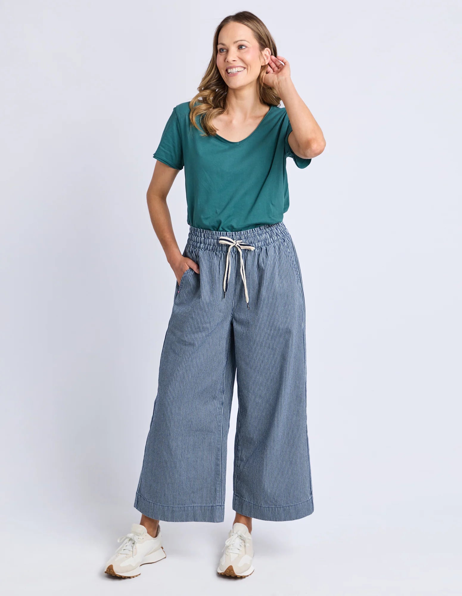 ELM Julia Pinstripe Denim Pant Blue & White Stripe 81D1602.BLU