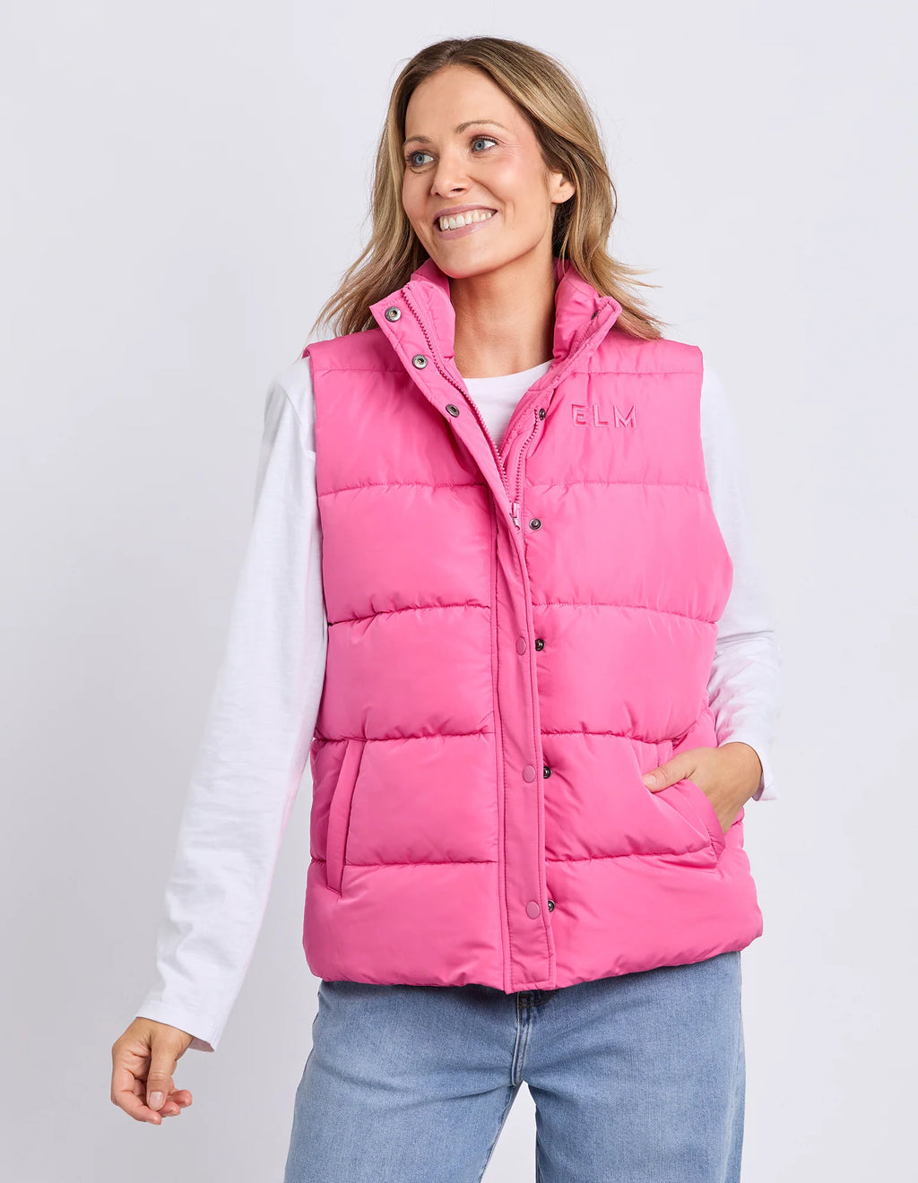 ELM Core Puffer Vest Hot Pink 81X4363.HPNK
