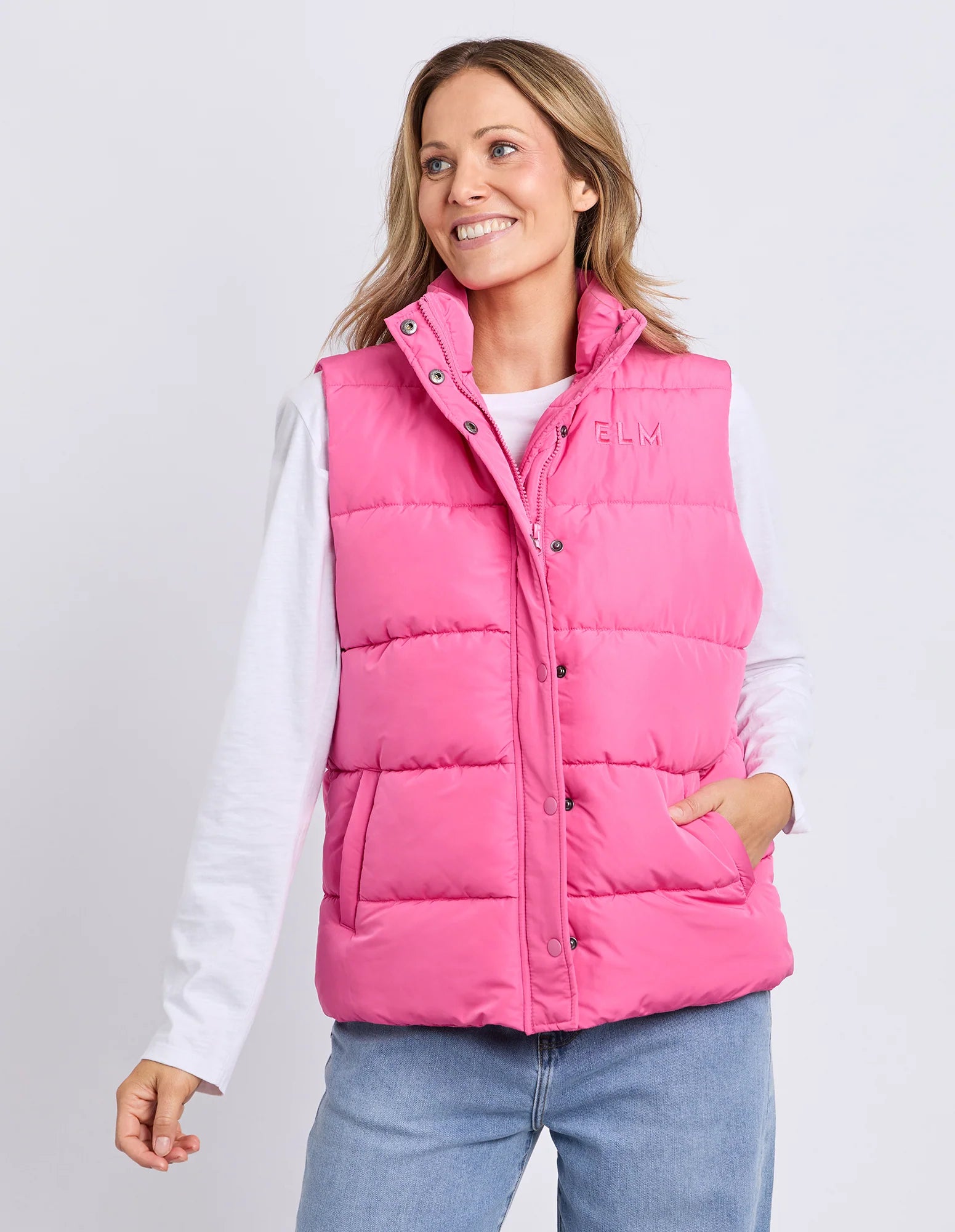 ELM Core Puffer Vest Hot Pink 81X4363.HPNK