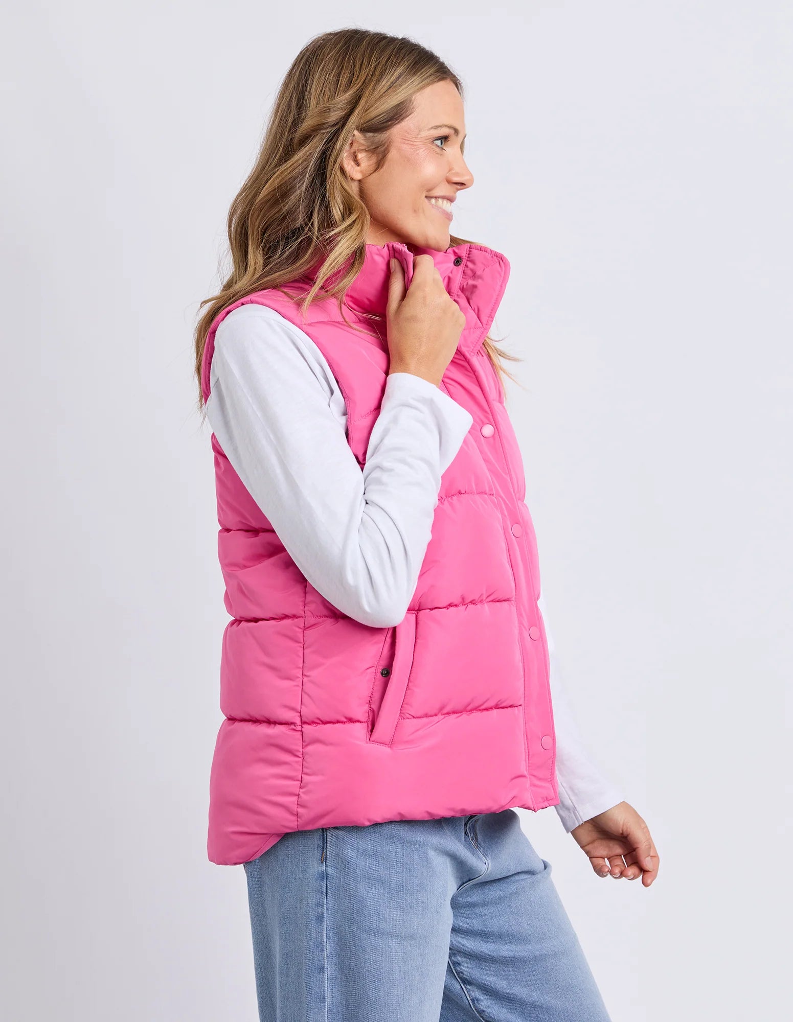 ELM Core Puffer Vest Hot Pink 81X4363.HPNK