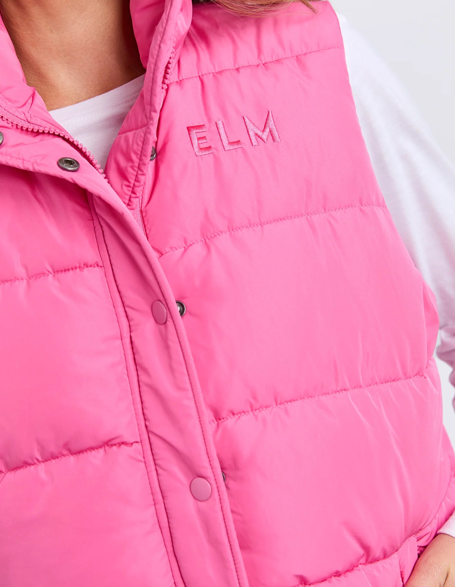 ELM Core Puffer Vest Hot Pink 81X4363.HPNK